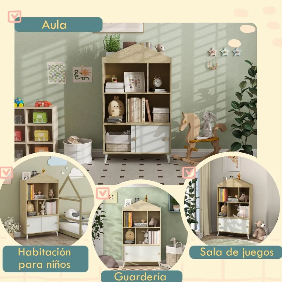Homcom - Estantería infantil madera