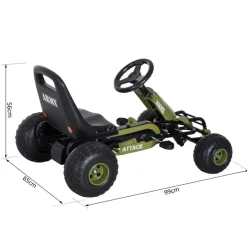 Homcom - Go Kart Racing Deportivo con Embrague