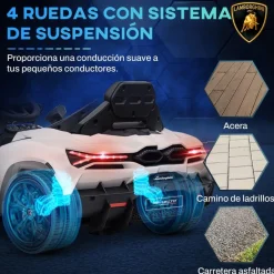 Homcom - Lamborghini Revuelto eléctrico Blanco con mando