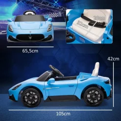 Homcom - Maserati MC20 eléctrico Azul con mando