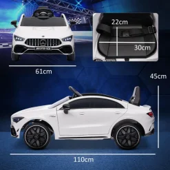 Homcom - Mercedes Benz AMG CLA 45 eléctrico Blanco con mando