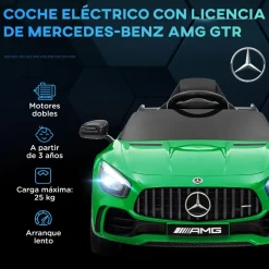 Homcom - Mercedes Benz AMG GTR eléctrico Verde con mando