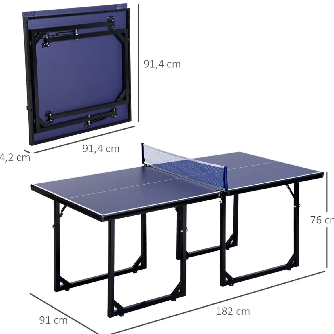 Homcom - Mesa Ping Pong plegable con red