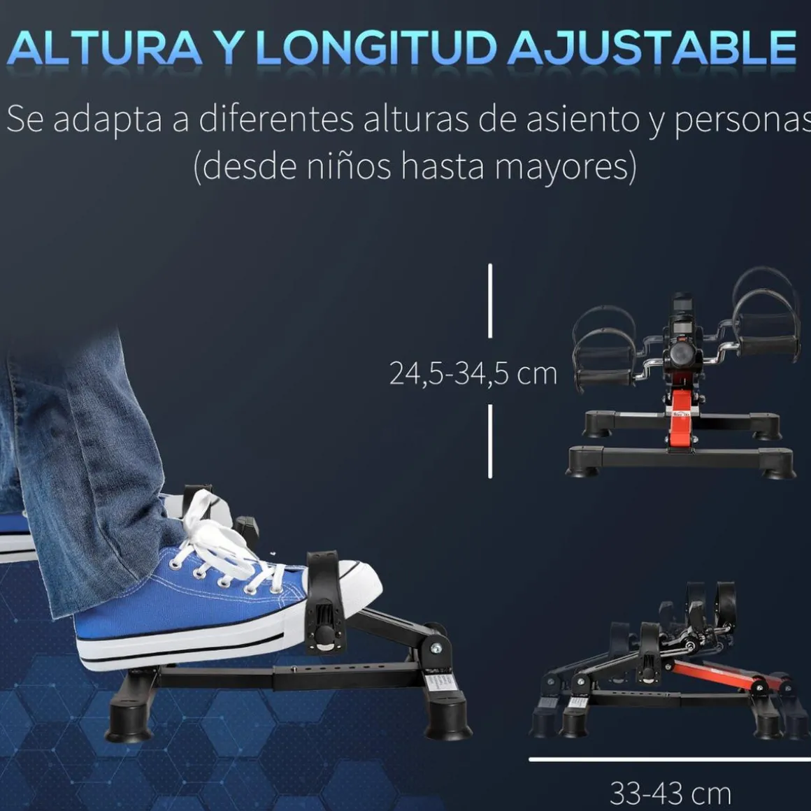 Homcom - Mini Bicicleta estática