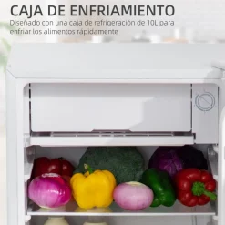 Homcom - Mini Nevera Blanca con Congelador 91L