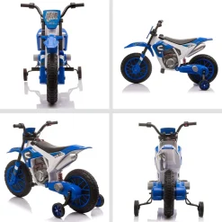 Homcom - Moto eléctrica azul-blanco