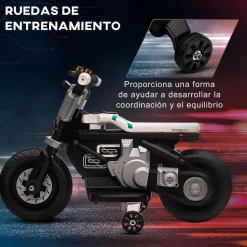 Homcom - Moto eléctriva 6V blanco/negro