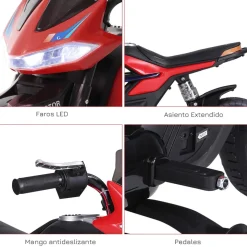 Homcom - Moto infantil eléctrica Trial con batería