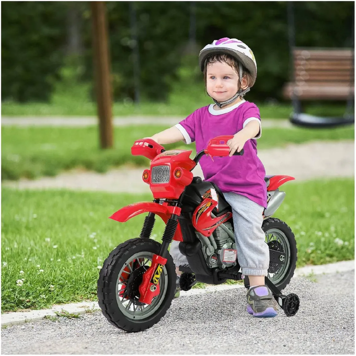 Homcom - Moto infantil eléctrica Cross