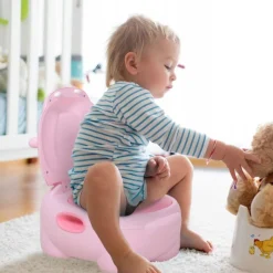 Homcom - Orinal Infantil Hipopótamo Rosa HomCom