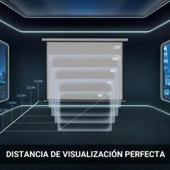 Homcom - Pantalla de proyección motorizada 84'' con mando
