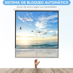 Homcom - Pantalla de proyección 99'' Blanco