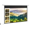 Homcom - Pantalla de proyección eléctrica 84'' Blanco con mando