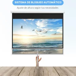 Homcom - Pantalla de proyección 80'' Blanco
