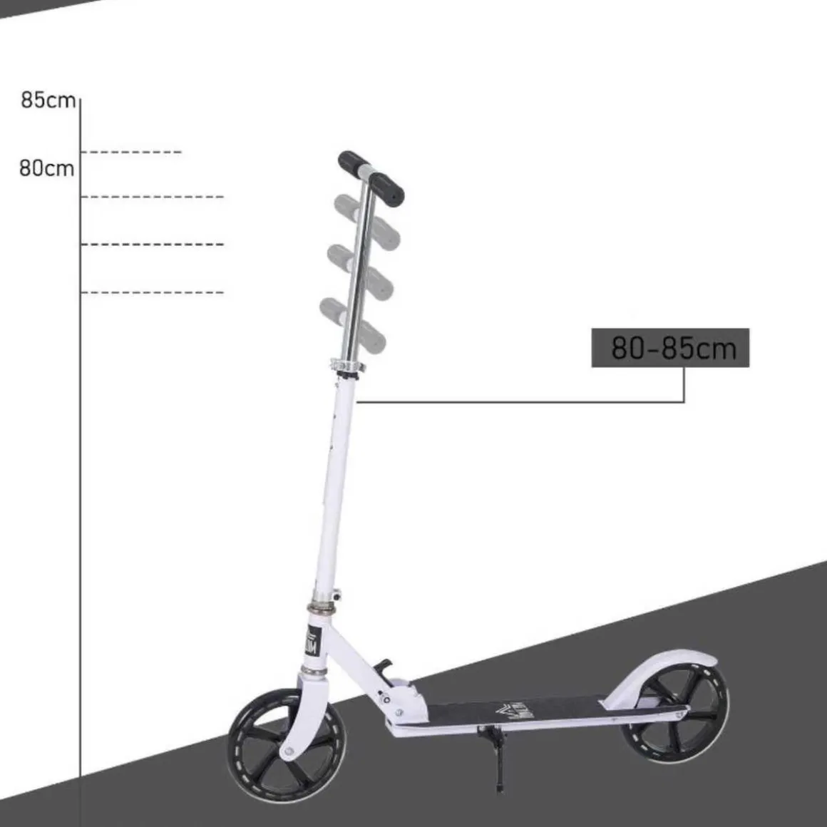 Homcom - Patinete Infantil Plegable Blanco HomCom
