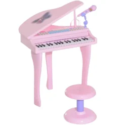 Homcom - Piano Infantil Electrónico Rosa HomCom