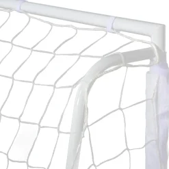 Homcom - Portería de fútbol 186x62x123 cm Blanco
