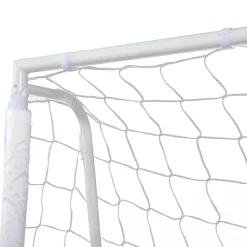 Homcom - Portería de fútbol 186x62x123 cm Blanco