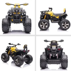 Homcom - Quad eléctrico 12V amarillo