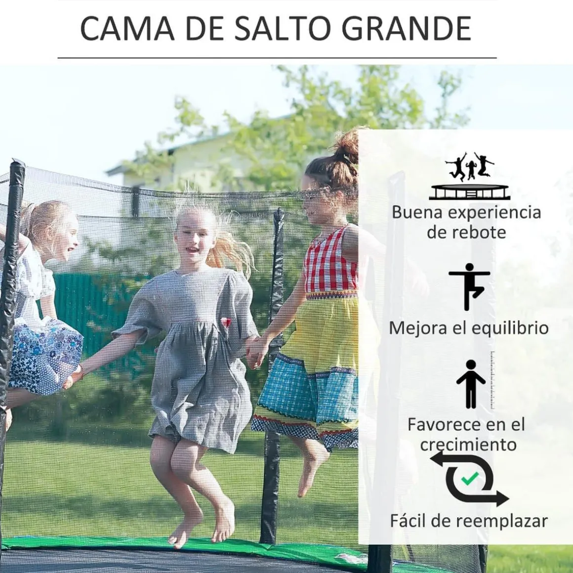Homcom - Red seguridad para cama elástica 366 cm