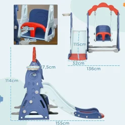 Homcom - Set juegos interior infantil 3 en 1
