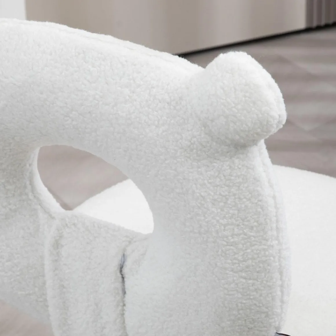 Homcom - Silla infantil de borreguito Blanco