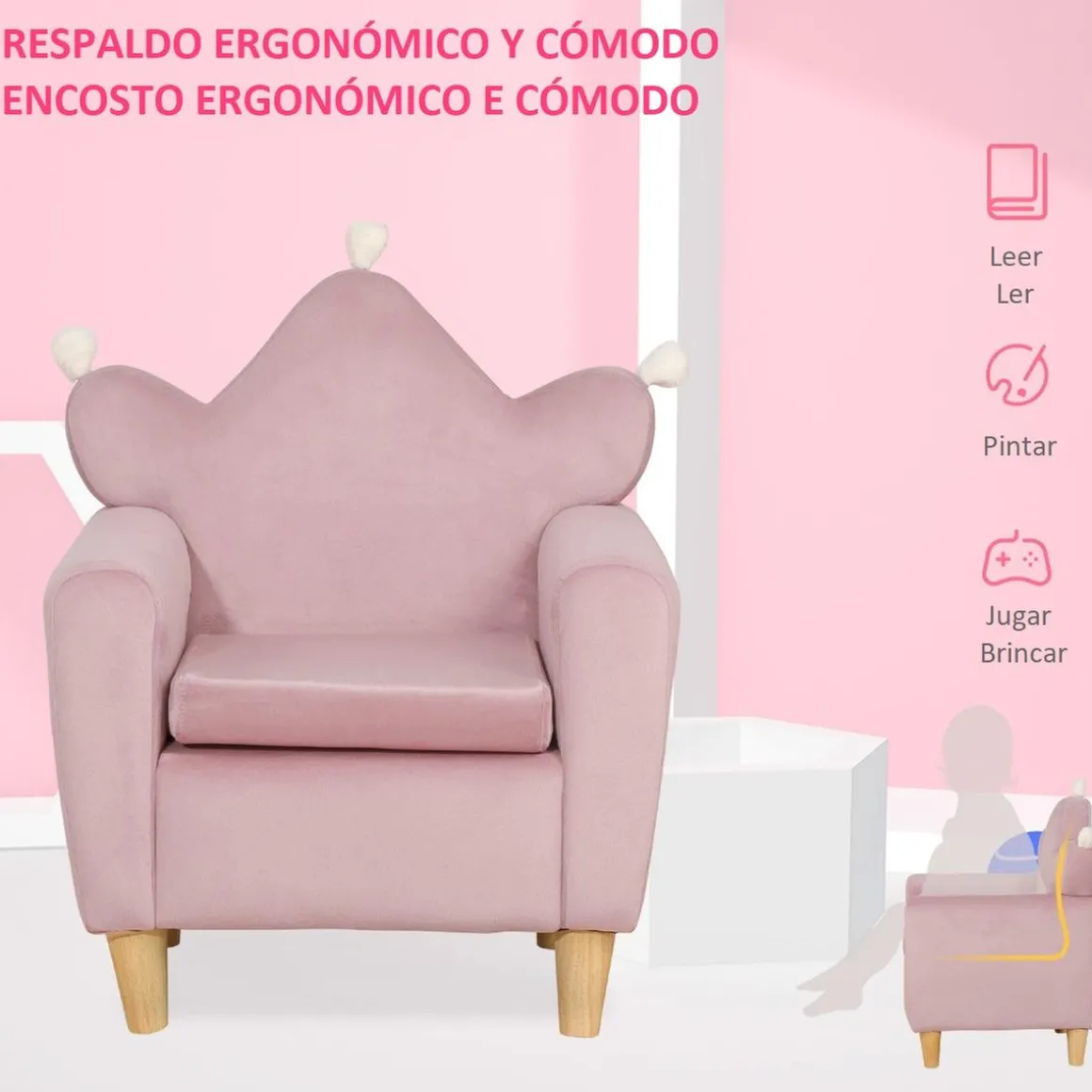 Homcom - Sillón infantil