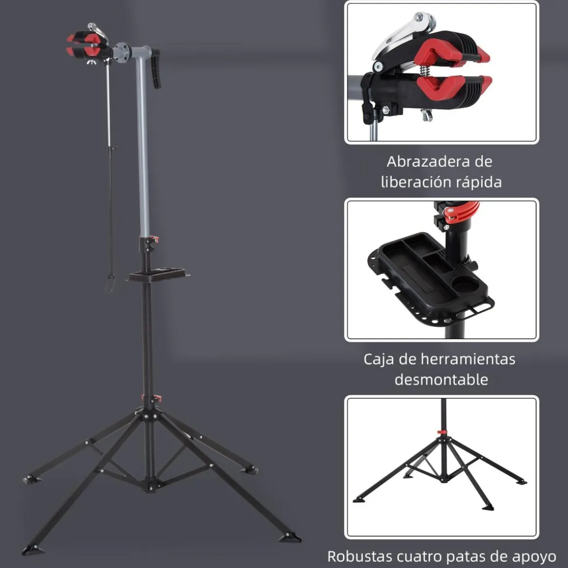Homcom - Soporte para reparación de bicicleta
