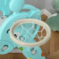 Homcom - Tobogán Infantil con Aro Baloncesto