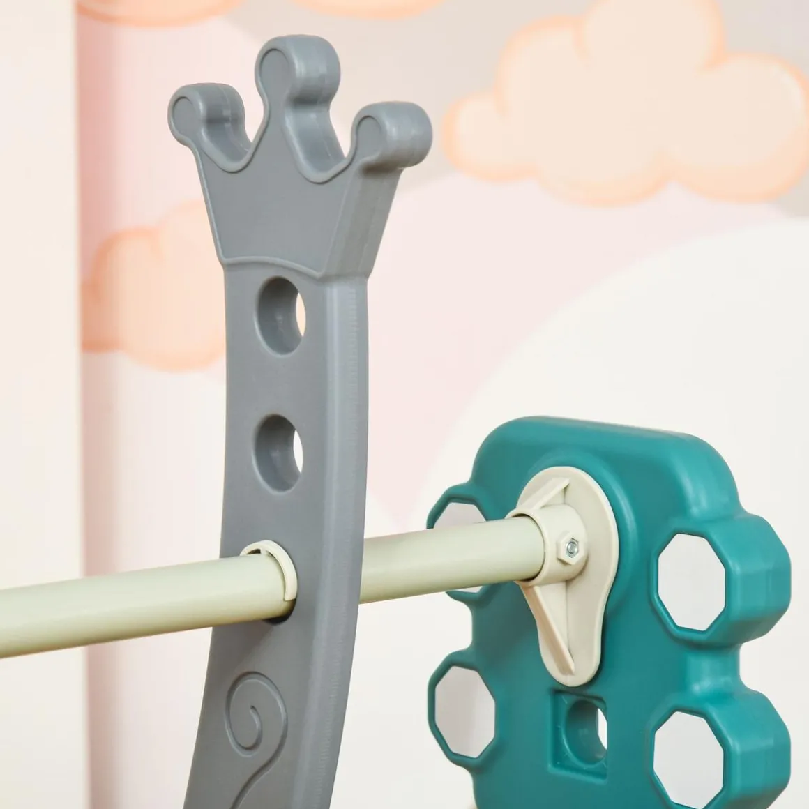 Homcom - Tobogán infantil con columpio