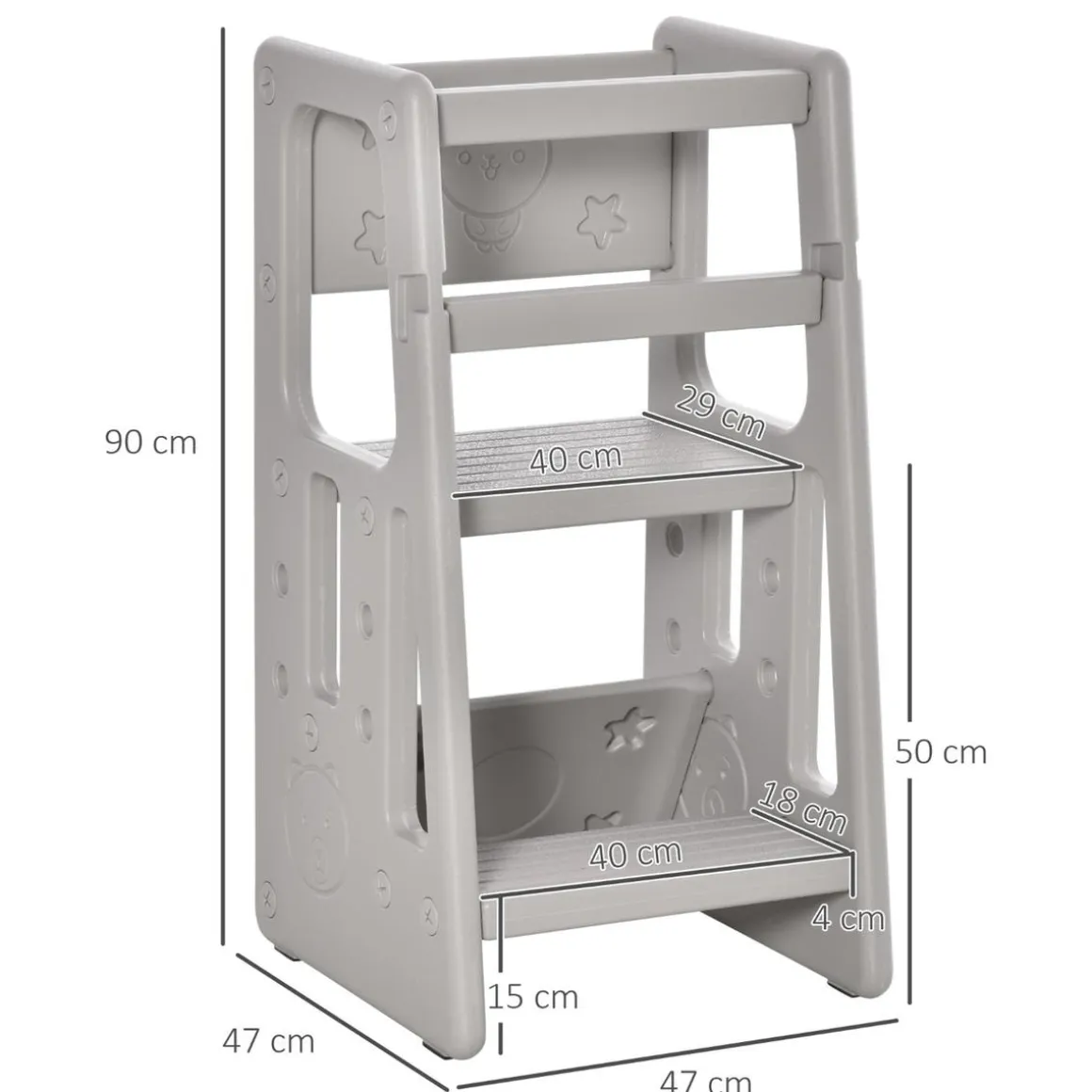 Homcom - Torre de aprendizaje Gris