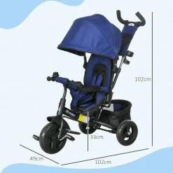 Homcom - Triciclo evolutivo Azul