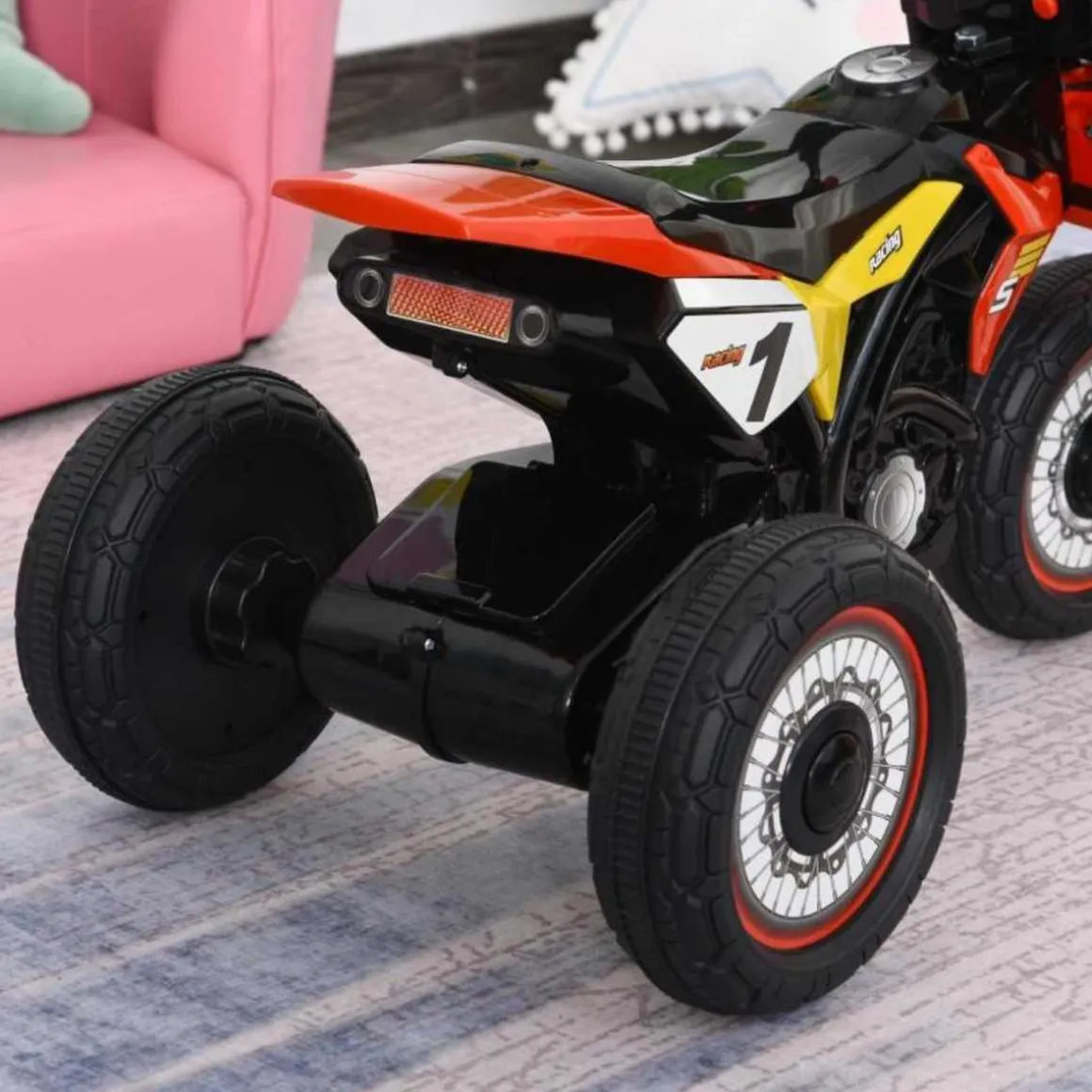 Homcom - Triciclo Moto de Montaña Infantil Rojo HomCom