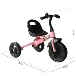Homcom - Triciclo Rosa HomCom