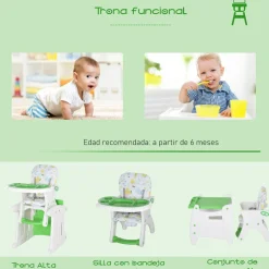 Homcom - Trona 3 en 1 verde
