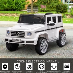 Homcom - Vehículo batería con mando Mercedes Blanco