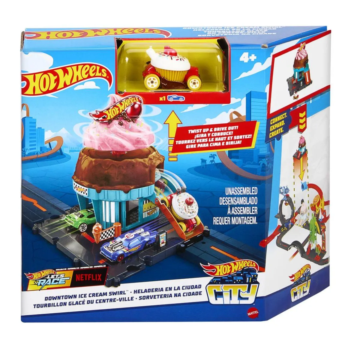 Hot Wheels - City Pista Let'S Race Heladería ㅤ
