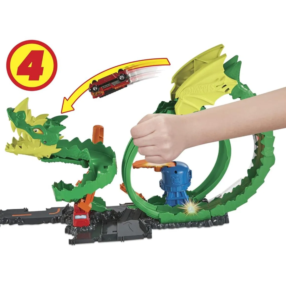 Hot Wheels - Pista dragón furioso en la ciudad