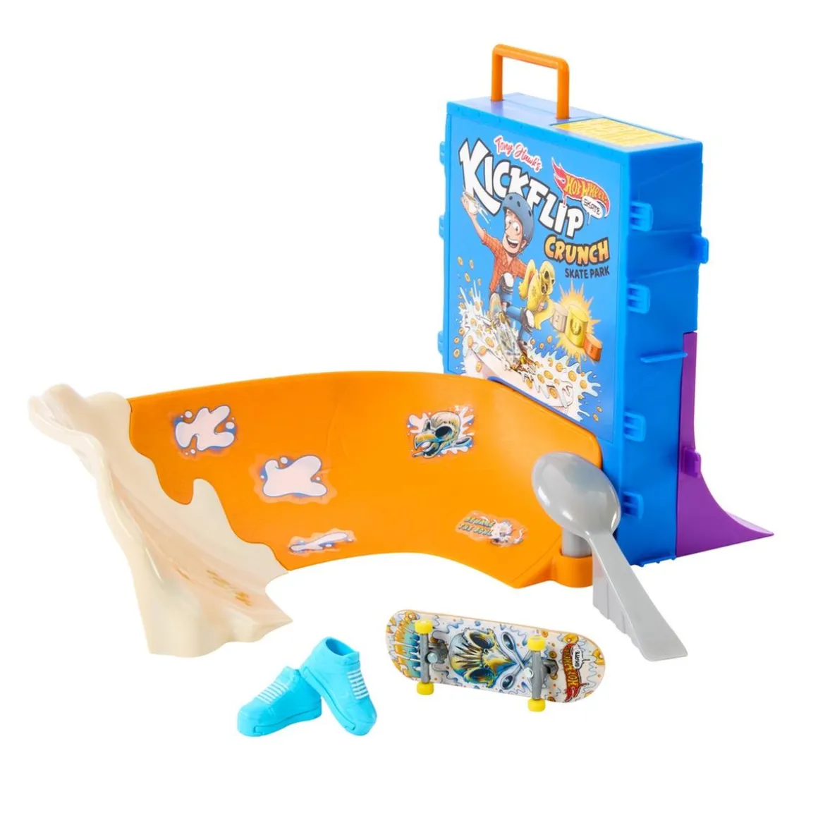 Hot Wheels - Skatepark miniatura con fingerboard exclusivo ㅤ