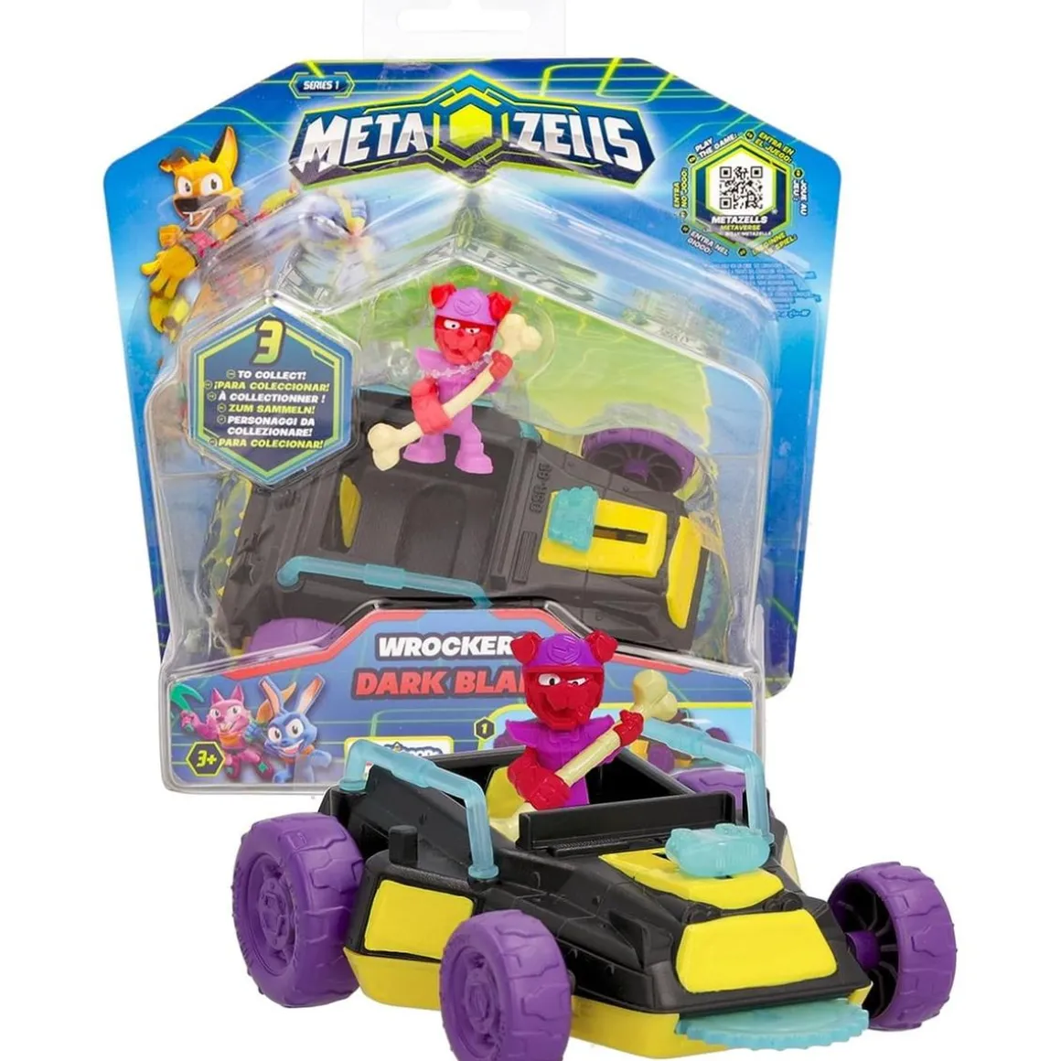 IMC Toys - Vehiculo con funciones y figura incluida Dark Blade ㅤ