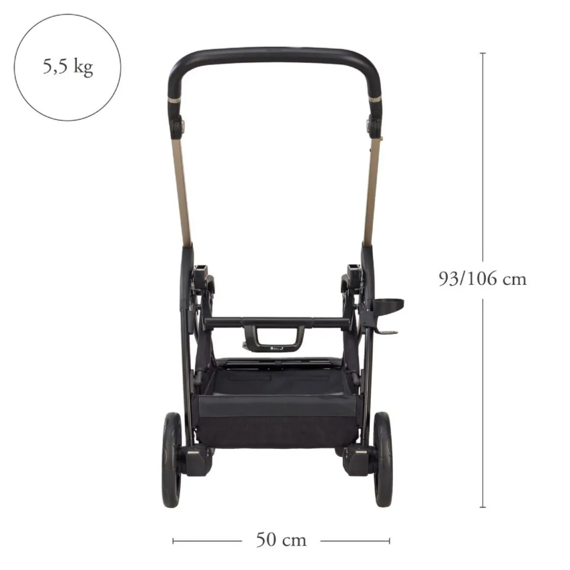Inglesina - Trio system4 Electa Darwin - Color Battery beige + Chasis Iridio black