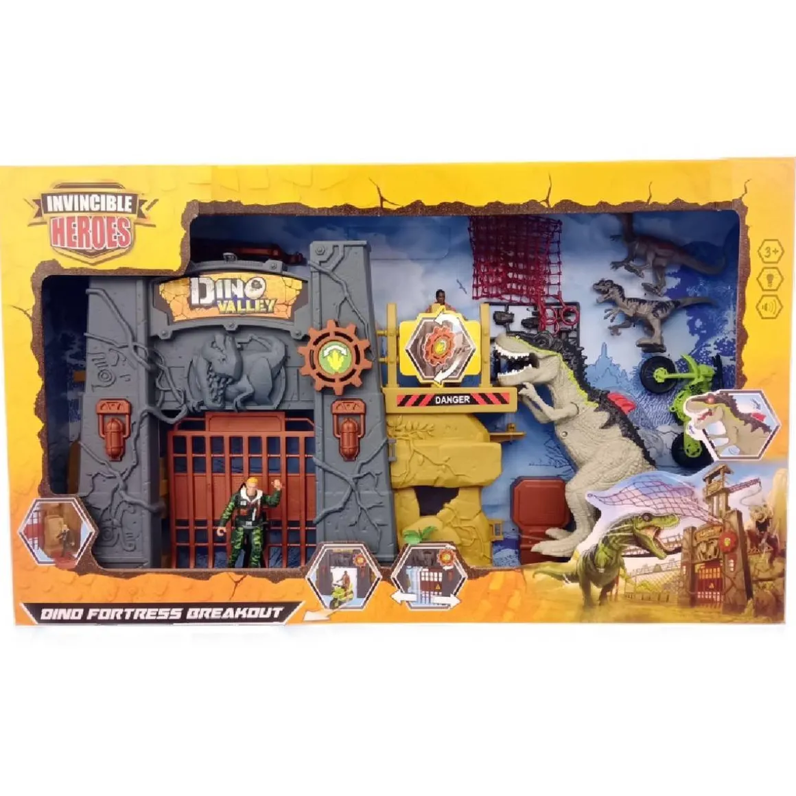Invincible Heroes - Playset dinosaurios con vehículo (Varios modelos)
