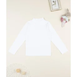 Jersey cuello alto blanco niño