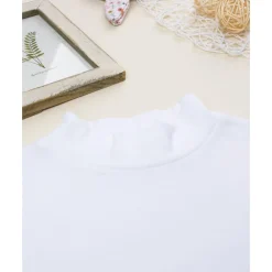 Jersey cuello alto blanco niño
