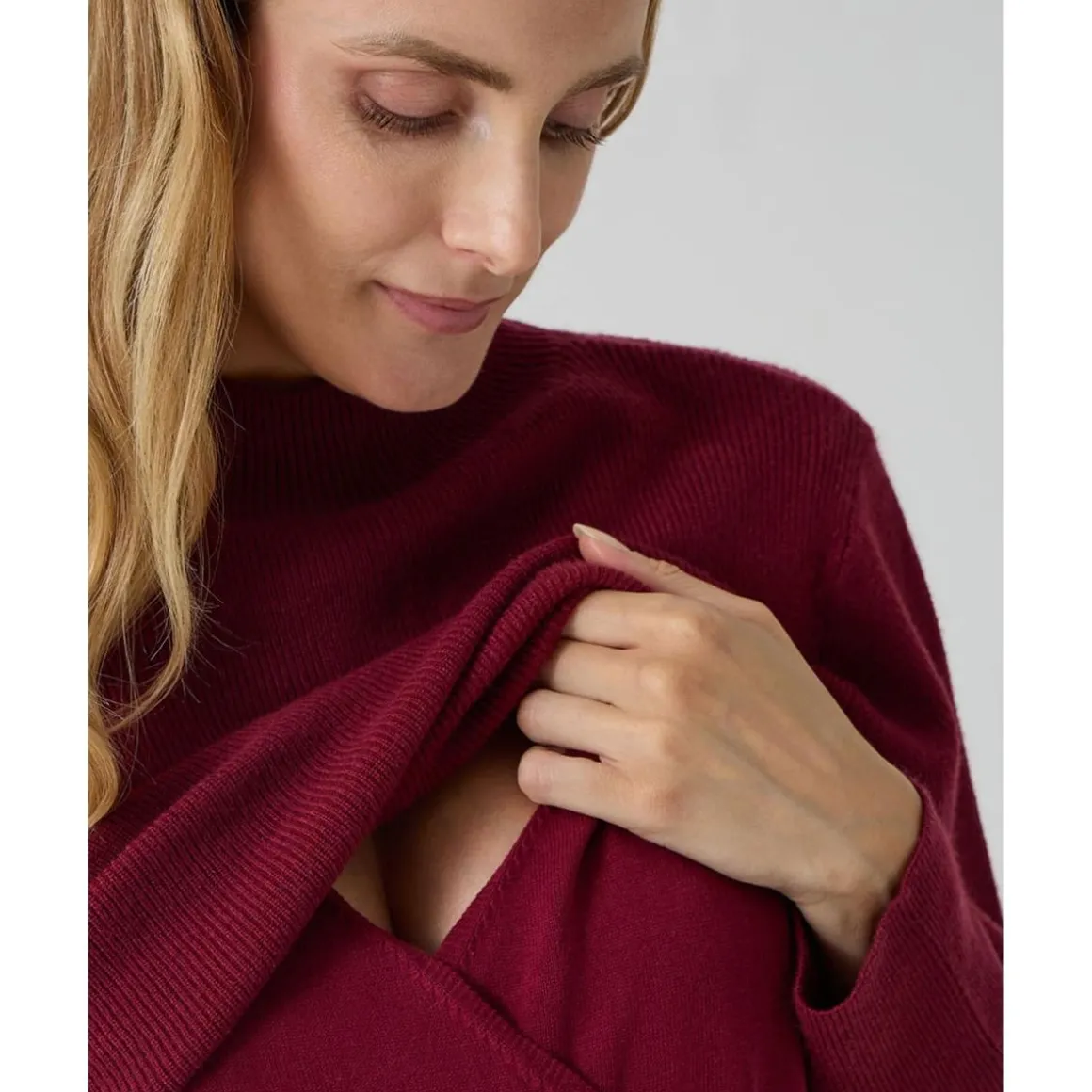 Jersey de lactancia burdeos