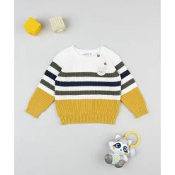 Jersey de niño a rayas con parche