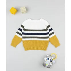 Jersey de niño a rayas con parche