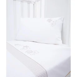 Juego de cuna 3 piezas beige con osito y estrellas