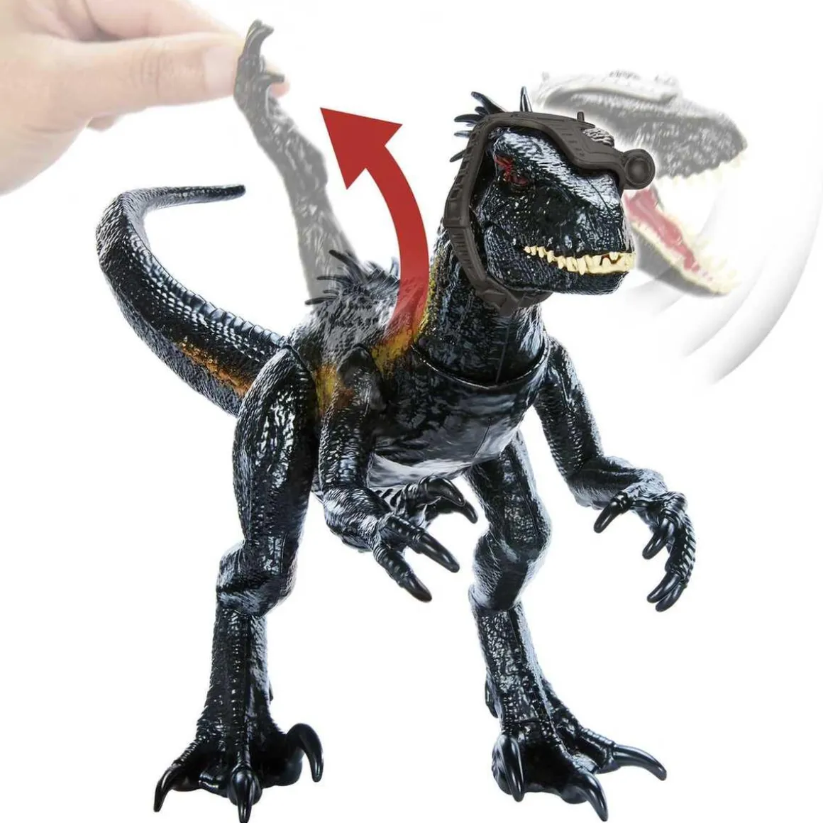 Jurassic World - Figura de dinosaurio Jurassic World Indoraptor con equipo de ataque y seguimiento ㅤ