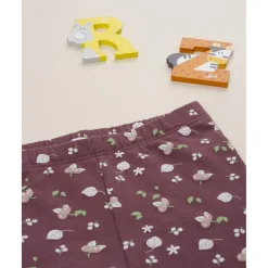 Leggings niña rosa antiguo con estampado floral